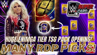 HUGE ENIGMA TSG PACK OPENING! MANY ENIGMA PULLS + RDP PICKS! WWE Supercard S10