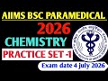 Chemistry questions for AIIMS BSC PARAMEDICAL 2026 | AIIMS bsc paramedical 2026 chemistry questions