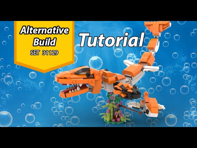Lego Tutorial 31129 Mosasaur Alternative Build MOC - YouTube