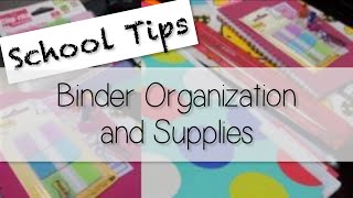 How To Organize Your Binder Notes - Supplies and Tips