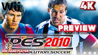 PRO EVOLUTION SOCCER 2010 WII Gameplay (4K 60FPS) First 15 Minutes Preview One Hand Player