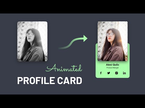 Create an Animated & Simple Profile Card with HTML and CSS