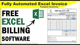 Fully Automated Excel Invoice | Software to Create GST BILL in Excel (Download) | NMH Edu screenshot 3