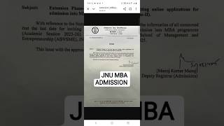 MBA Admission JNU Jawaharlal Nehru University #admissions #education 2025-26