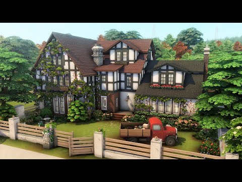 Large Family's Tudor Mansion | SIMS 4 Stop Motion Build | No CC