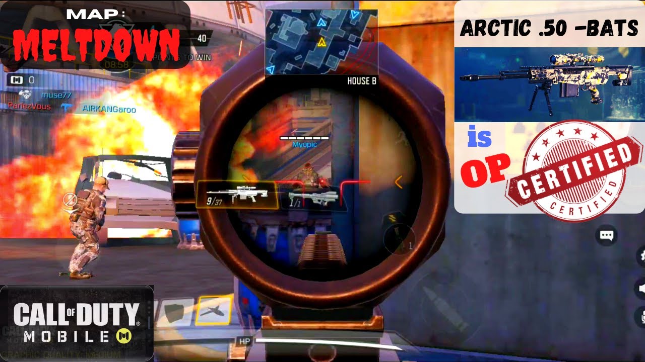 Using Arctic 50 Sniper Rifle in COD Mobile TDM | Meltdown Map | LeeChild Gaming