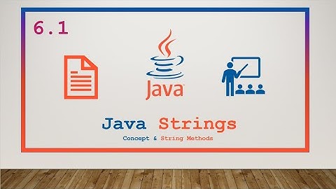6.1 Strings and its Methods in Java Urdu/Hindi