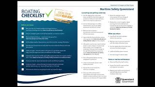 Boating checklist