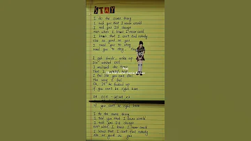 Stay The Kid Laroi Justin Bieber Stay The Kid Laroi Justinbieber Lyrics Handwriting 필사 