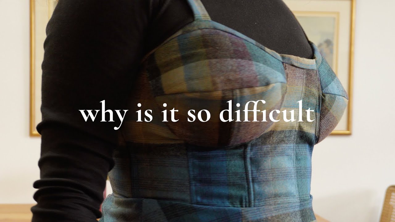 Why are bustier tops so difficult? Completing my dark academia set | Sewing Vlog