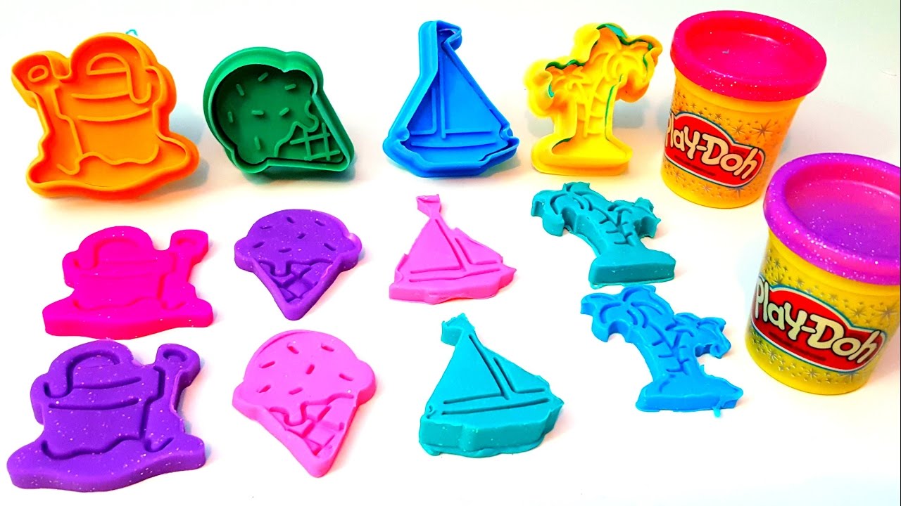 PLAY DOH video Beach Theme Molds Fun Creative for Kids YouTube