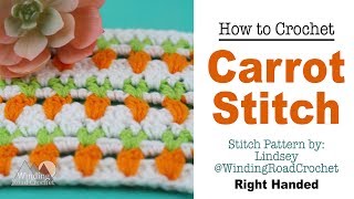 Carrot Crochet Stitch Tutorial: Right Handed