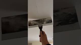 How NOT to repair a crack in the ceiling