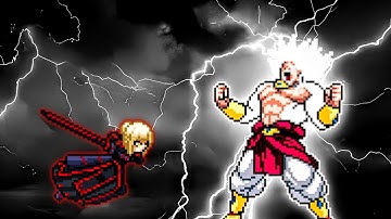 Alter Saber TP V3 (New) VS Limit Break Broly SSJ4 V2 in Jump Force Mugen