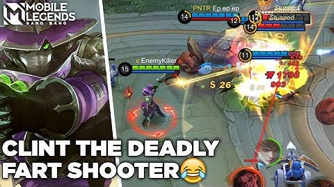 Clint The Deadly Fart Shooter 😂 | Clint Revamp Skin Gameplay | MLBB