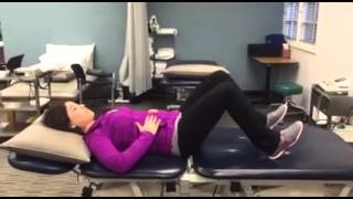 Abdominal bracing with heel march