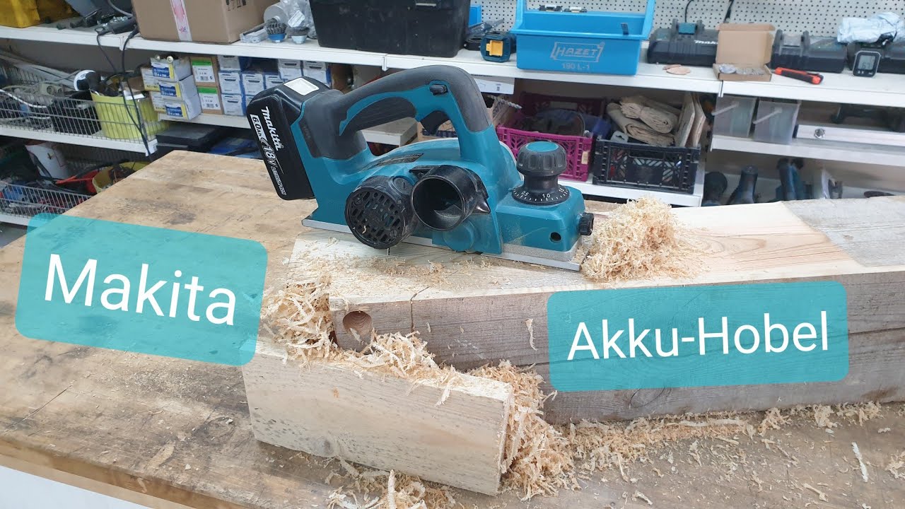 Makita 18V Akku-Hobel DKP180Z Produktvorstellung Produkttest (Vergl.  DKP181ZU) | 4K UHD - YouTube