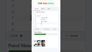 Fuel Meter Tag With CSS #coding #htmltutorial #csstutorial