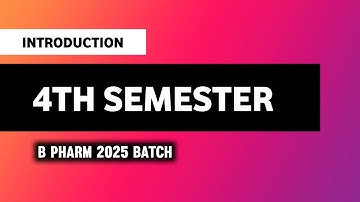 B Pharma 4th Semester | Syllabus | Subjects | Videos | Notes | Imperfect Pharmacy