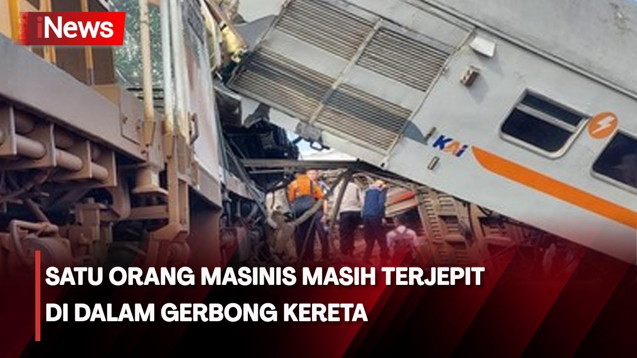 Kecelakaan Kereta Api di Cicalengka, Satu Orang Masinis Masih Terjepit di Dalam Gerbong Kereta