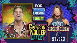 The Grayson Waller Effect Debuts On Smack Down With Special Guest Aj Styles Full Segment