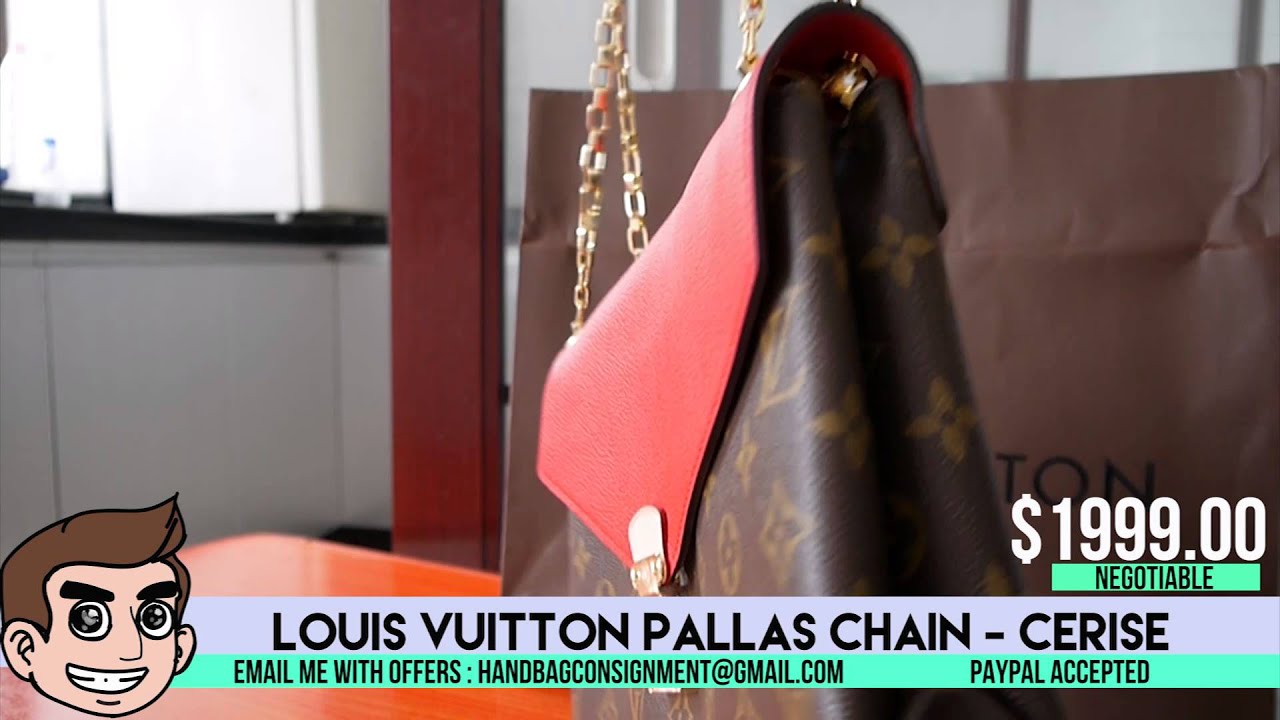 FOR SALE: Louis Vuitton Women&#39;s Handbag Neverfull Pallas Chain Cerise (Consignment $1299.00 ...