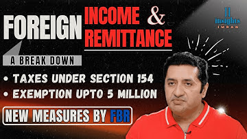 Foreign Income & Remittance | Tax Breakdown | Section 154 | Exemption up to Rs. 5 M | Imran Munir
