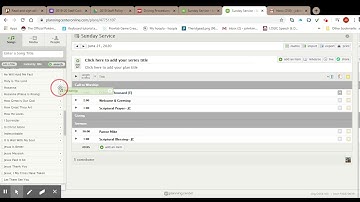 Planning Center: How to Add Songs to a Plan