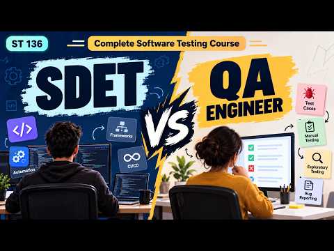 ST 136 | SDET vs QA Engineer | Software Testing Course | Uplatz