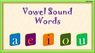 Vowel Sounds A E I O U  | Learn Vowel Sound Words with Example | English Grammar - Kids Entry
