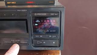 SONY CD Player CDP-C505 Five Disc Changer demo.