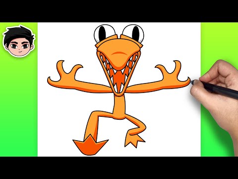 How to Draw Roblox Rainbow Friends Orange - ROBLOX DRAWING 