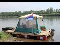 Сплав на плоту по реке Томь с рыбалкой и походной баней (2019 1-часть)