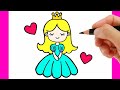How to draw a princess easy stepby step