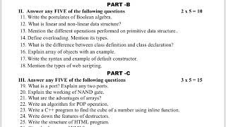 2nd puc computer science mid term model question papers 4 2021