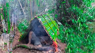 Build an underground shelter and survive alone in the forest