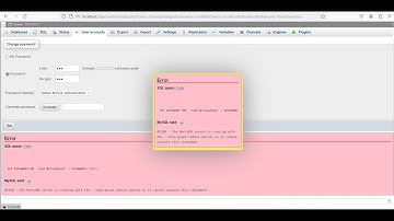 #1290 - The MariaDB server is running with the --skip-grant-tables option so it cannot execute this