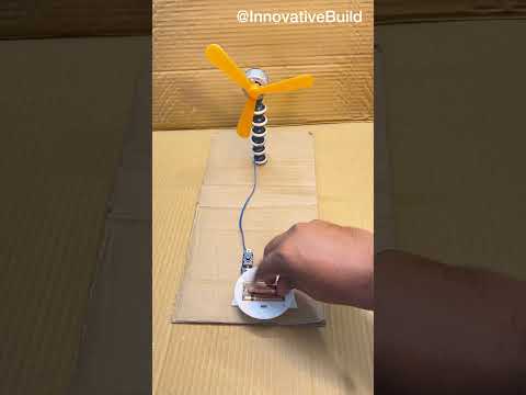 how to make mini fan | dc motor experiment #dcmotor #shorts