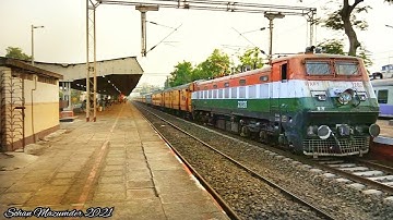 🔥Vary Rare Capture! TKD Tricolor WAP1 22028 🇮🇳|| 02704 Secunderabad To Howrah Falaknuma Express