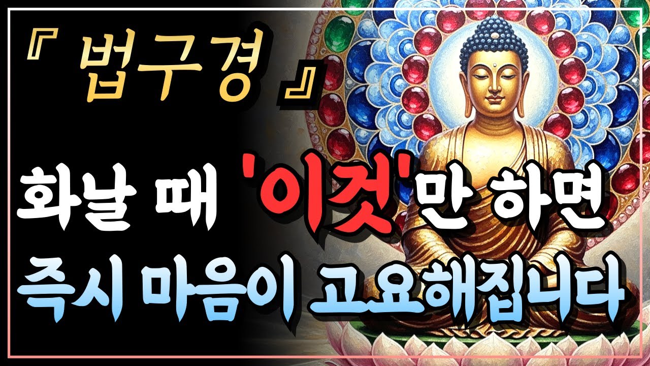 [부처님말씀] 나를 태우는 화(火)가 사라지고 마음이 평온해집니다ㅣ법구경ㅣ자면서 듣는 부처님 말씀ㅣ불교명언