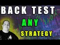 Back test all your strategies with the replay button