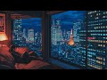 Rainy Tokyo Night 🌧️ | 1-hour Japandi Lofi Beats to Relax, Work & Study