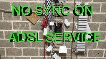 No Sync or Data on ADSL Line. Dial Tone Present But No Connection To The Internet