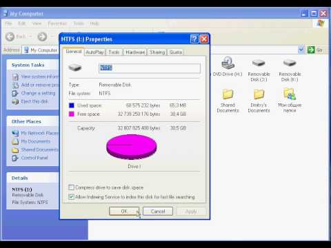 How To Format USB Flash Drive With NTFS In Windows XP