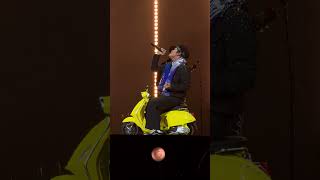 Bruno Mars Makes Vespa Entrance at Milan Concert