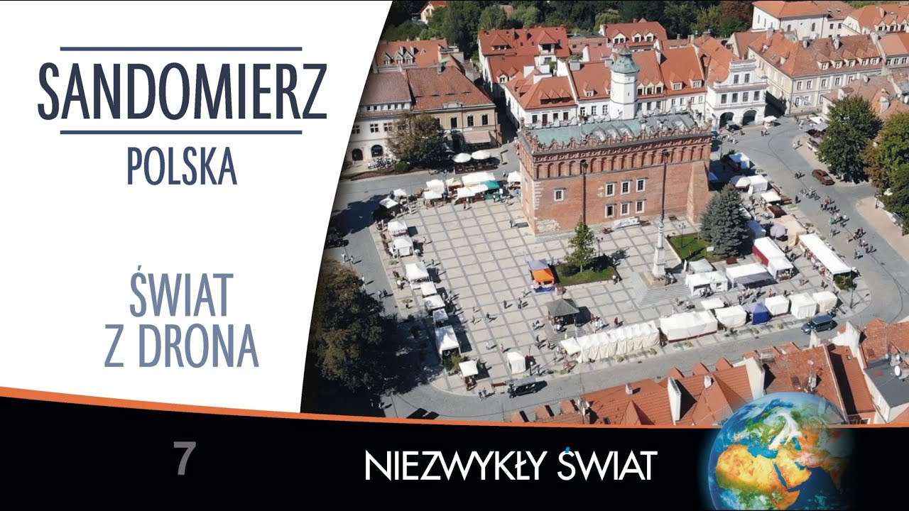 Świat z drona - Polska - Sandomierz - 4K - Lektor PL