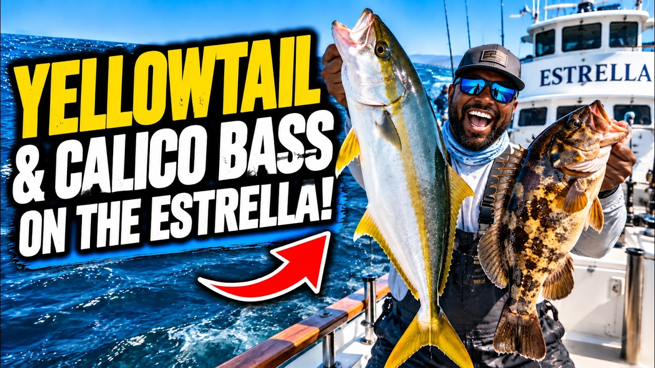 Catching Yellowtail & Calico Bass on the Estrella! 🎣 SoCal Fishing Action
