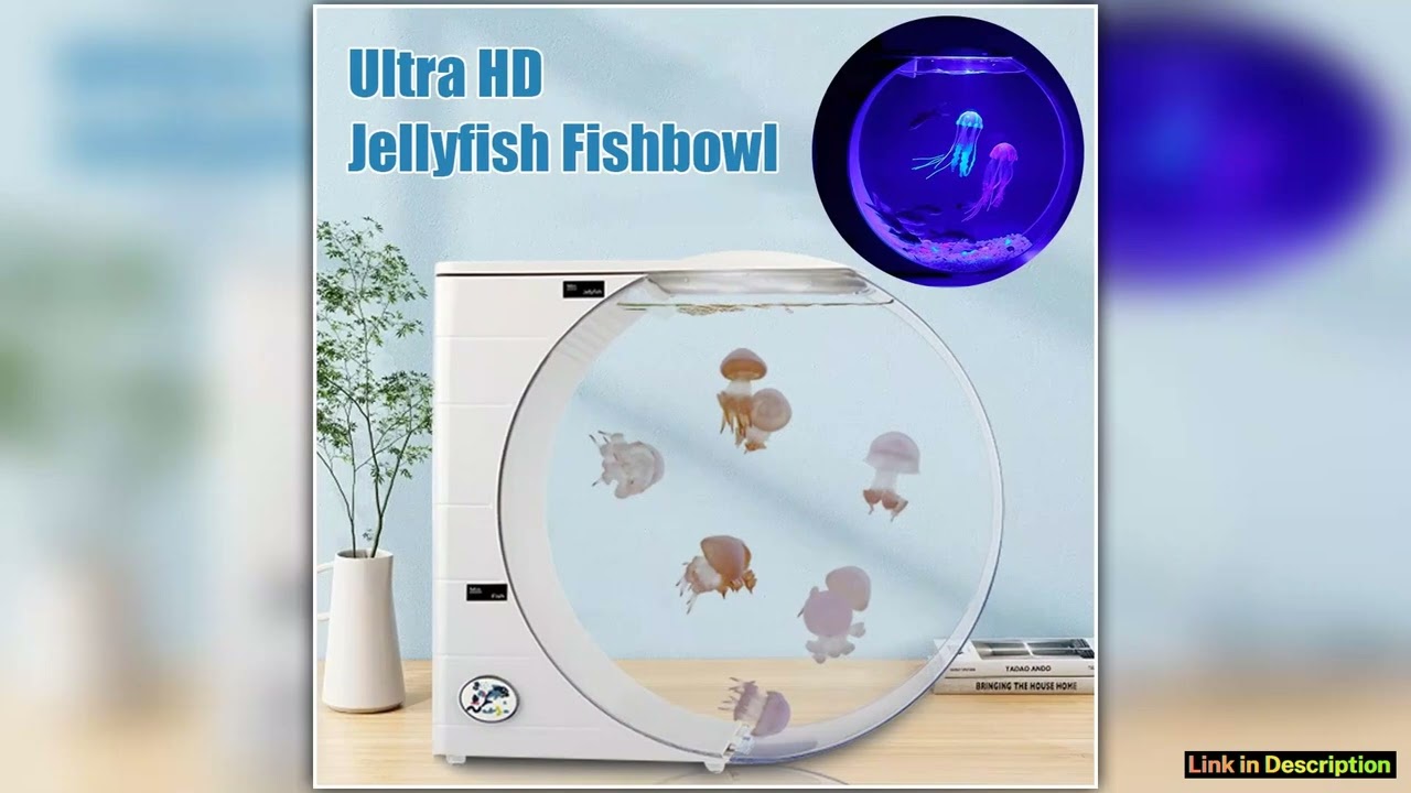New Electronic Jellyfish Aquarium 10 Liters Large Space Ultra HD Desktop Eco Fish Tank with LED Lig