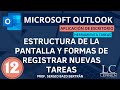 Herramienta TAREAS 1: Registro de TAREAS | Curso de MICROSOFT OUTLOOK | Parte 12