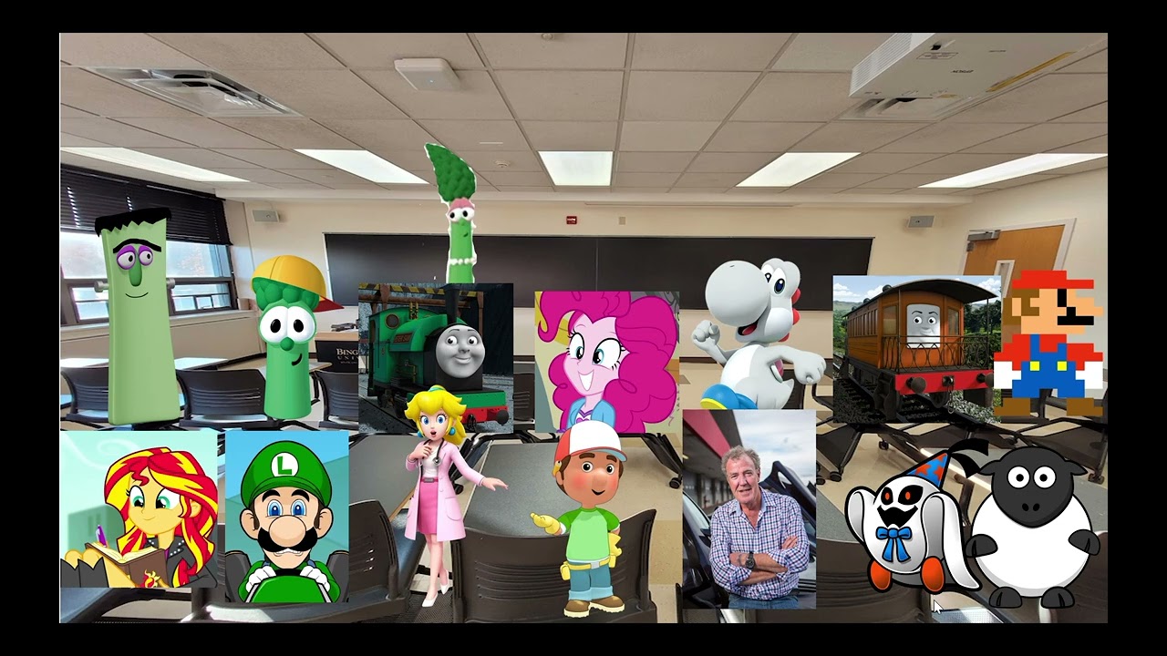 Frankencelery throws a book at his teacher and tries to blame on Racist Luigi